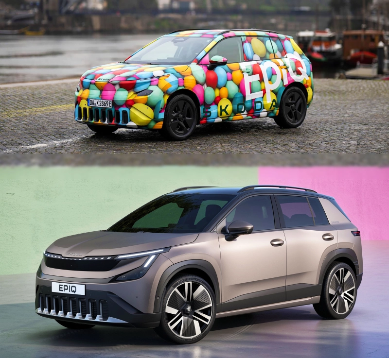 Skoda publică noi imagini cu viitorul SUV electric Epiq sub camuflaj